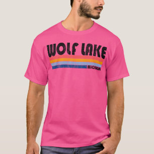 Camiseta Estilo Vintage anos 70 80 Família Wolf Lake