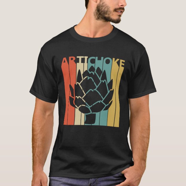 Camiseta Estilo Vintage Artichoke Cute Vegetal (Frente)
