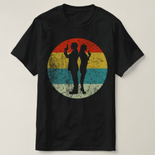 Camiseta estilo vintage casal da polícia secreta espião
