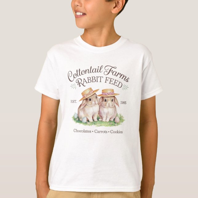 Camiseta Estilo Vintage Cottontail Bunny (Frente)
