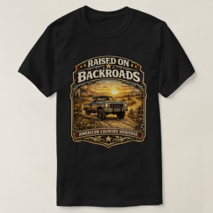 Camiseta Estilo Vintage Criado nas Estradas Rurais American