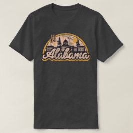 Camiseta Estilo Vintage do Alabama