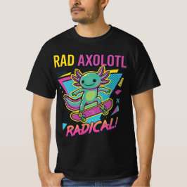 Camiseta Estilo vintage dos anos 90 Axolote Skate Rad neon