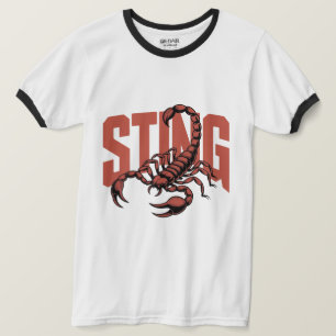 Camiseta Estilo Vintage Escorpião Gráfico "STING"