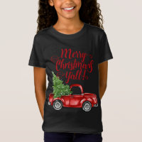 Estilo Vintage Fazenda Caminhão Vermelho Feliz Nat