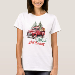 Camiseta Estilo Vintage Jingle até o Natal