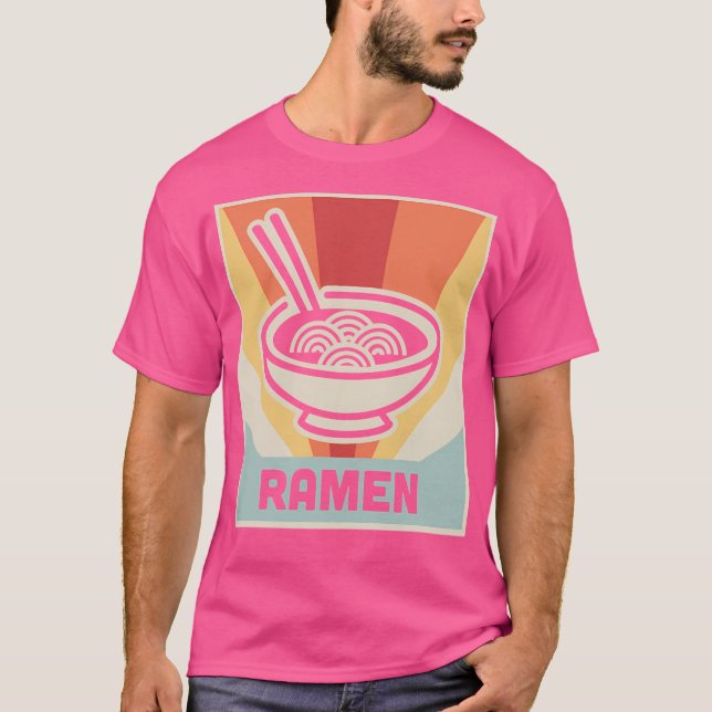 Camiseta Estilo Vintage Ramen Poster (Frente)