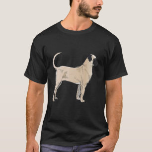 Camiseta Estilo Vintage - Retrato Mastiff do Cachorro
