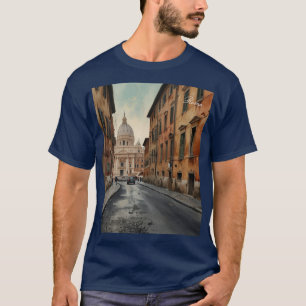 Camiseta Estilo Vintage Roma Viagem Italiana Aquarela