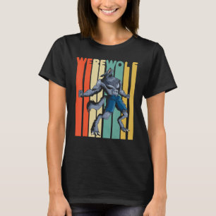 Camiseta Estilo Vintage Werewolf Retro Halloween Design