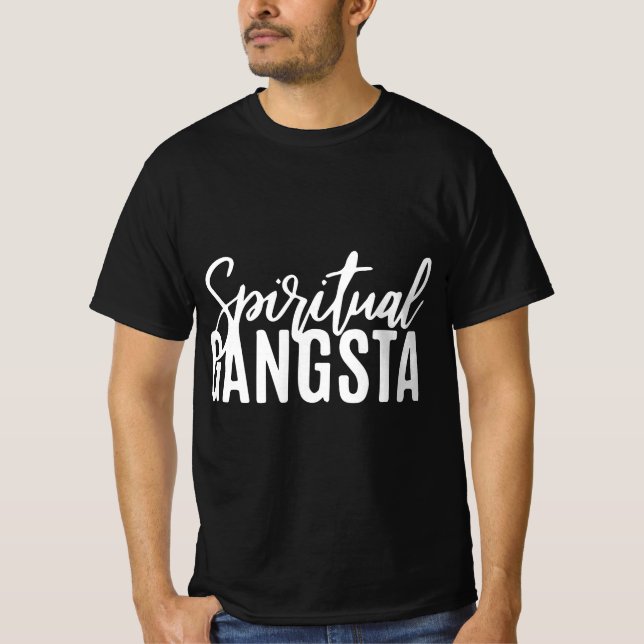 Camiseta Estilo Vintage Yoga Gangsta Espiritual (Frente)