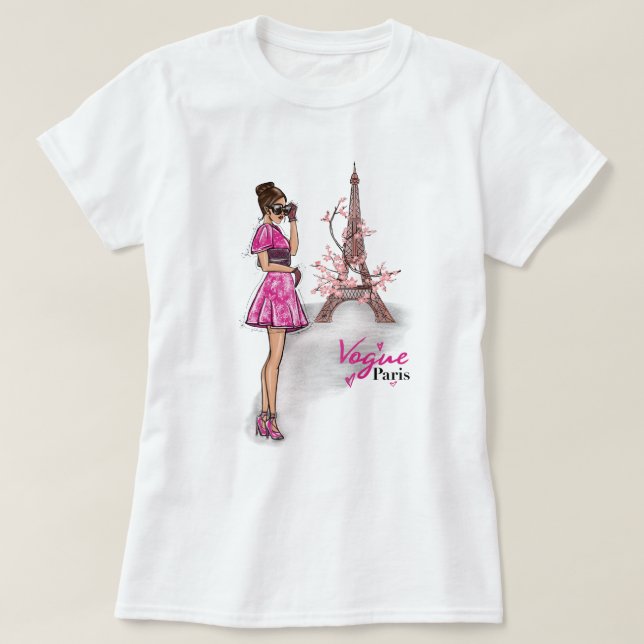 Camiseta Estilo Vogue Paris (Frente do Design)