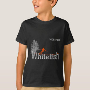 Camiseta Estilo Whitefish Montana Vintage Skiing, 1980