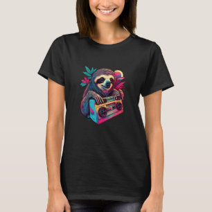 Camiseta Estilo Zoólogo de Estilo da Vintage 80s da Lama Re