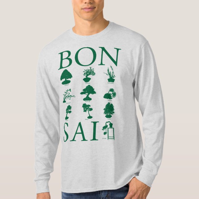 Camiseta Estilos Básicos da Árvore Bonsai (Frente)