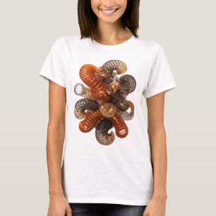 Camiseta Estilosa de Prata com ARTE ABSTRATA