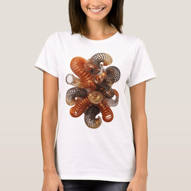 Camiseta Estilosa de Prata com ARTE ABSTRATA (Frente)