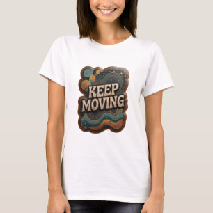 Camiseta Estilosa Prata KEEP MOVING