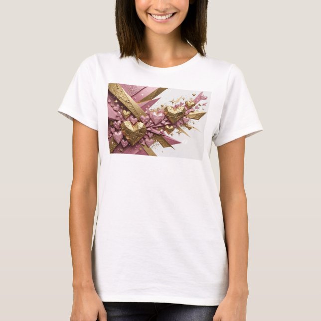 Camiseta Estilosa Vermelha com ARTE ABSTRATA (Frente)