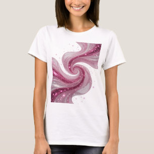 Camiseta Estiloso Design de Texto TWIRLING STARS em Prata