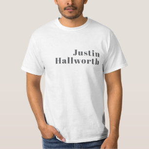 Camiseta Estiloso Texto Retro Moderno Editável Cinza