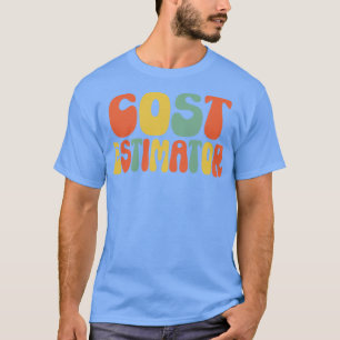 Camiseta estimativa de custo cargo título vintage retro