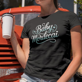 Camiseta Estipografia do Script Elegante Baby Mordecai