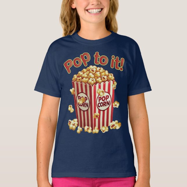 Camiseta Estique-se com Estilo - "Pop a ele!" (Frente)