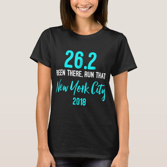 Camiseta Estive Lá A Correr Aquele Nova Iorque 2018 Engraça (Frente)