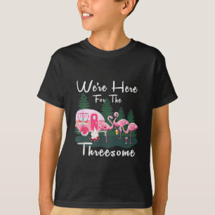 Camiseta Estivemos Aqui Para O Trio Flamingos Engraçados Ac
