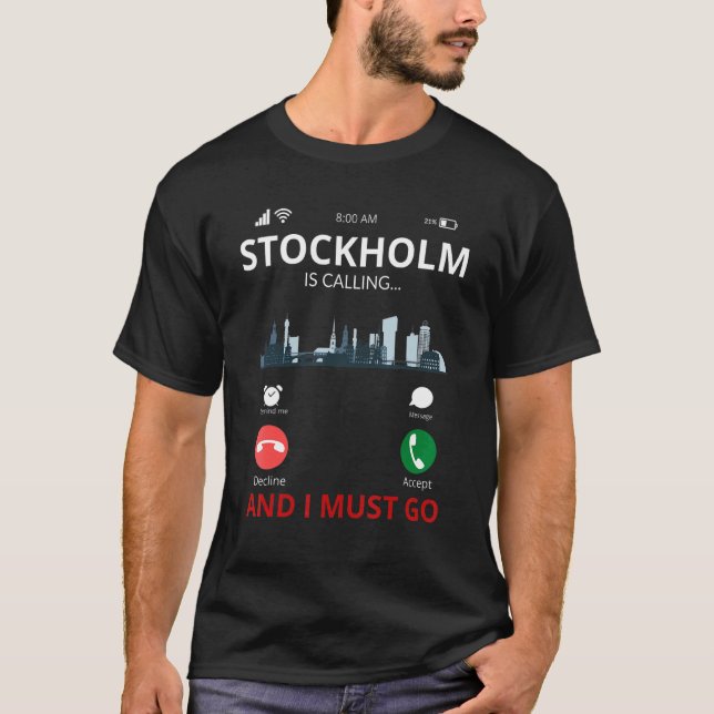 Camiseta Estocolmo chama Suecia Souvenir (Frente)