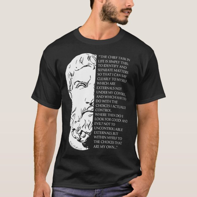 Camiseta Estoicismo Epicteto Filosofia Estoica Citação Vida (Frente)