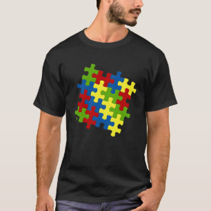 Camiseta Estojo 2 Peças de Puzzle sobre Conscientização do