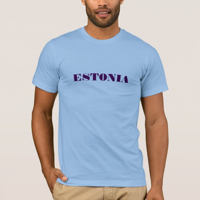 Camiseta Estônia, design de texto, (Frente)