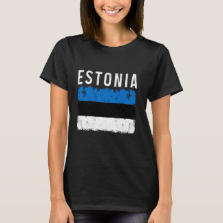 Camiseta Estônia Eesti Bandeira da Estônia Orgulho Vintage