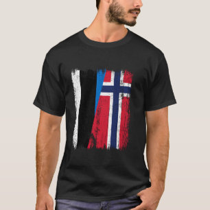 Camiseta Estônia Noruega Metade Bandeira Estoniano Ancest N