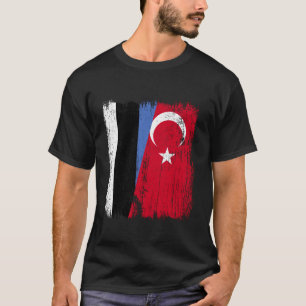 Camiseta Estônia Turquia Meia Bandeira Turquia Estoniano Tu