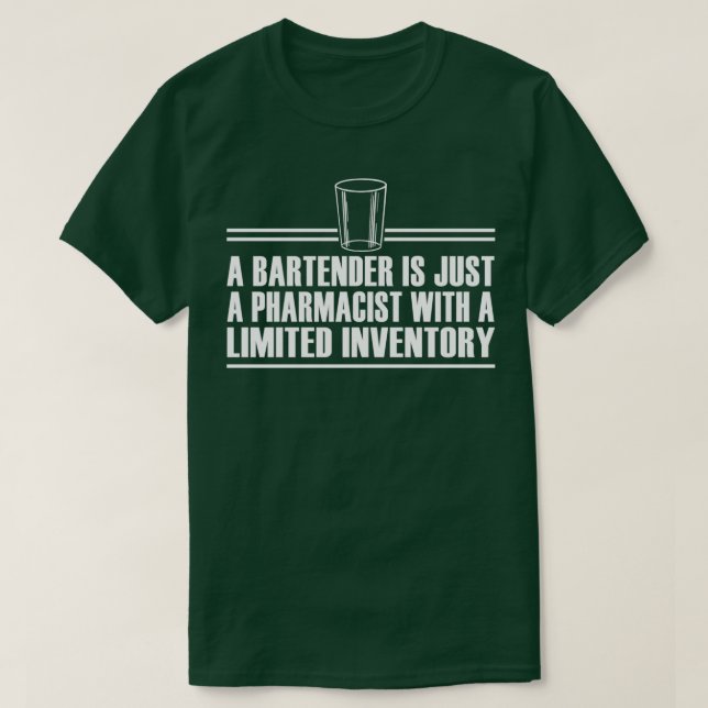Camiseta estoque limitado de barman (Frente do Design)