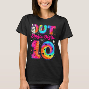 Camiseta Estou 10 Dígitos Tie Dye Paz Fora Dígitos Únicos N