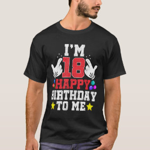 Camiseta Estou 18 Feliz Aniversário para Mim 18º Aniversári