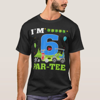 Camiseta Estou 6 Vamos ParTee Aniversário Golfe 6º Festa Es