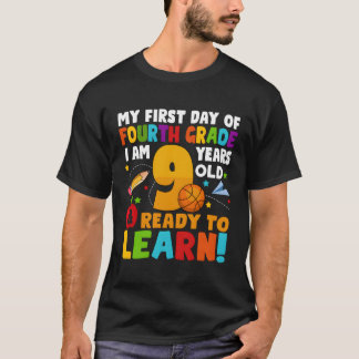 Camiseta Estou 9 Prontos Para Aprender As Minhas Costas À 4