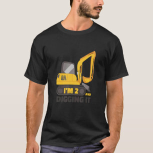 Camiseta Estou a cavar o escavador, Toddler Kids Constru