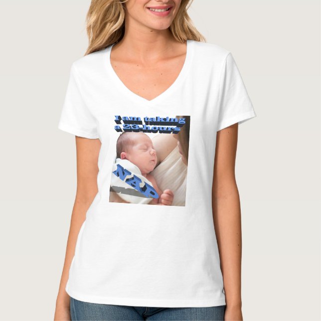 CAMISETA ESTOU A PEGAR UM NAP DE 23 HORAS (Frente)