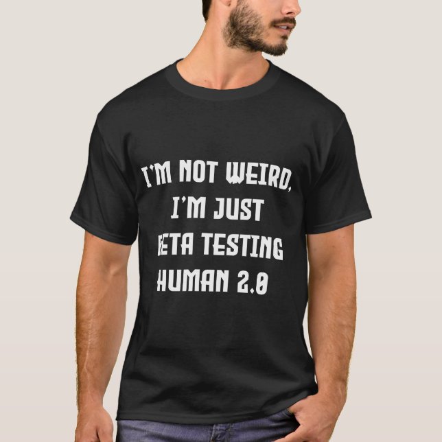 Camiseta Estou a testar em humanos 2,0 (Frente)