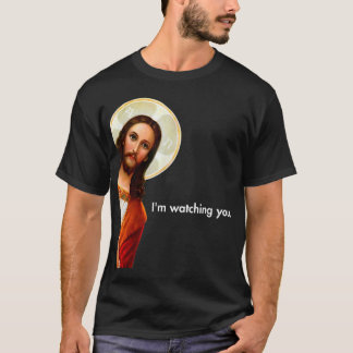 Camiseta Estou A Ver-Te Engraçada A Tocar O Cristo De Jesus