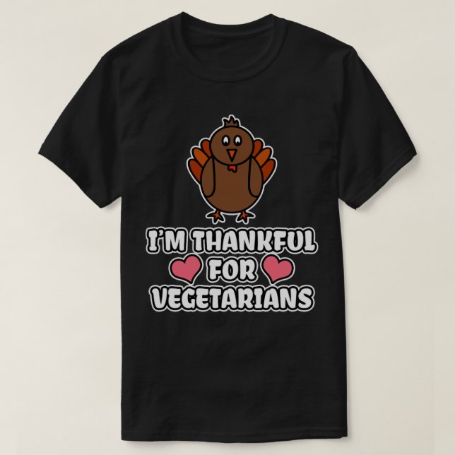 Camiseta Estou Agradecido Por Vegetarianos (Frente do Design)