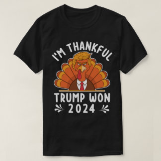 Camiseta Estou agradecido Trump Won 2024