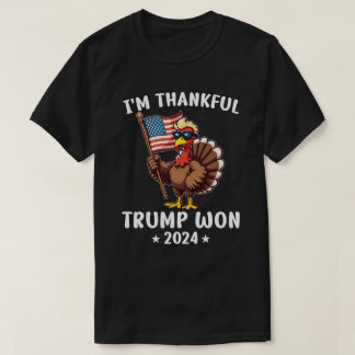 Camiseta Estou agradecido Trump Won 2024