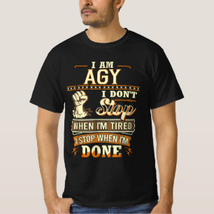 Camiseta Estou Agy. Eu não paro quando estou cansado